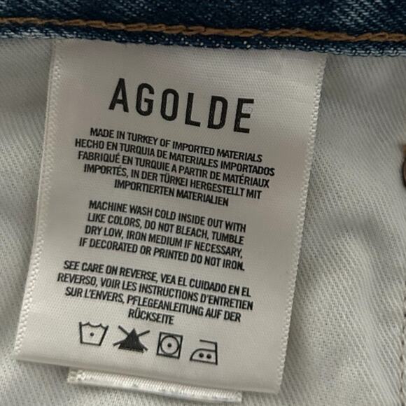 Agolde 90s High-Rise Straight-Leg Jean Women's 31 Isolate Light Blue Revolve - Picture 6 of 8